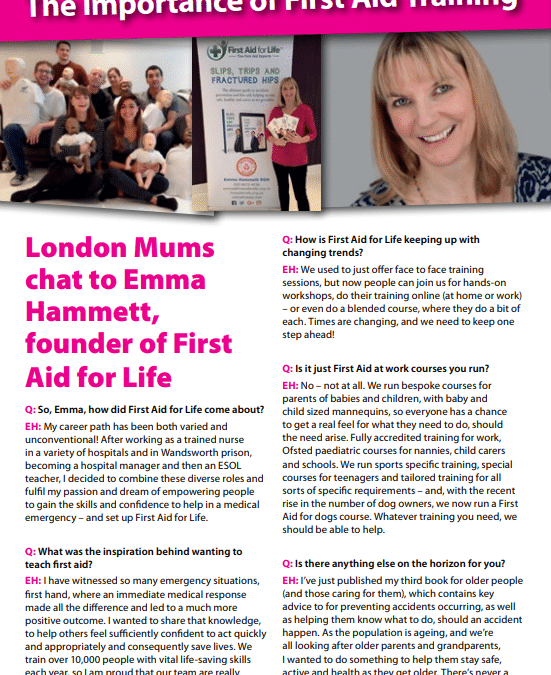 Monica Costa interviews Emma Hammett for London Mums