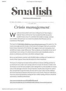 Smallish Crisis Management