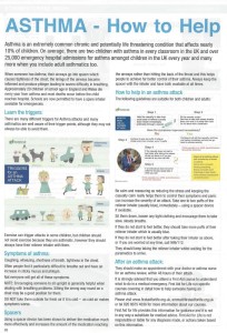 INter schools advertiser Asthma how to help